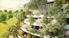 The design is inspired by the natural scenery of the Wanfenglin (Forest of Ten Thousand Peaks) valley, according to Milan-based architects.