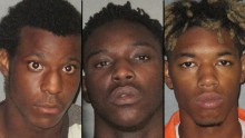 From left, Antonio Thomas, 17; Trashone Coats, 23; and Malik Bridgewater, 20, after their arrest for stealing guns they allegedly planned to use to kill police officers. 