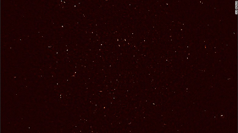 First image released by the MeerKAT radio telescope showing hundreds of previously undetected galaxies.