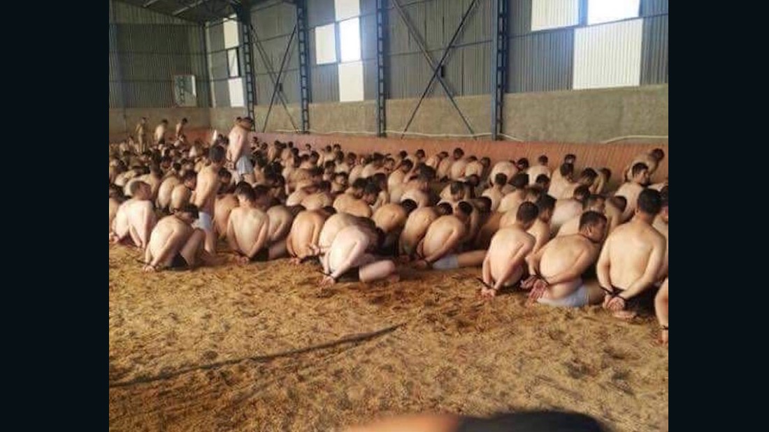 At a mass detention in Ankara, dozens of detainees were forced to kneel partially stripped. 