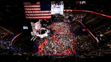 Delegates crowd the convention floor on the first day of the Republican National Convention on July 18, 2016 at the Quicken Loans Arena in Cleveland, Ohio. An estimated 50,000 people are expected in Cleveland, including hundreds of protesters and members of the media. The four-day Republican National Convention kicks off on July 18.