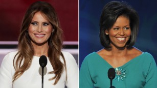 Side-by-side of Melania Trump, Michelle Obama speeches