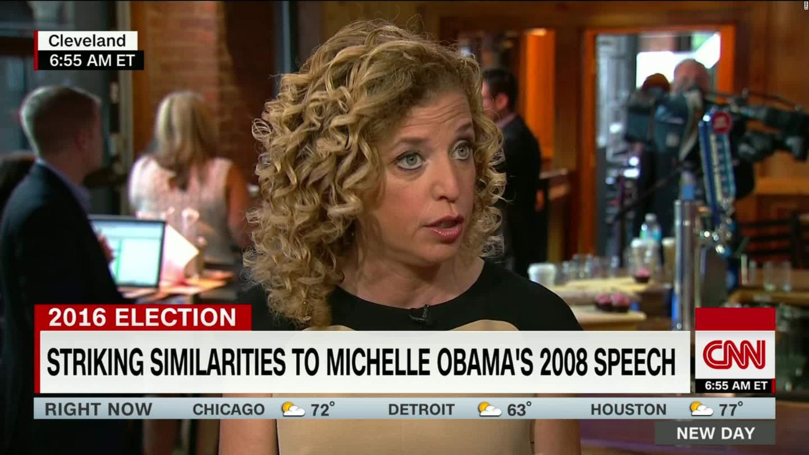 debbie wasserman schultz melania trump speech sot newday_00004806