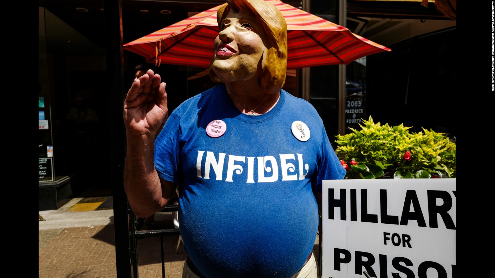 Outside the Republican National Convention