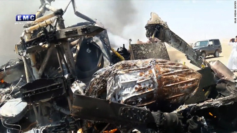 An Mi-8 helicopter was downed in Idlib province after carrying aid to Aleppo, Russia state TV reported.