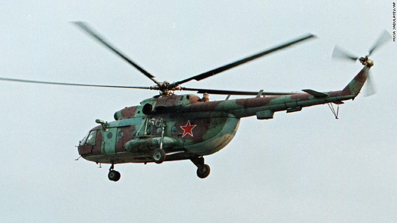 An Mi-8 helicopter, the same model as the downed aircraft, flies in 2012.