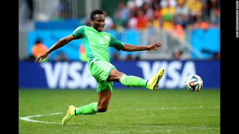 John Obi Mikel of Nigeria in action during the 2014 FIFA World Cup Brazil Round of 16. His team will rush to Brazil this week for the Olympics.