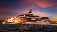 Waugh describes <a href="http://www.andywaugh.co.uk/concepts/nouveau/" target="_blank">Nouveau</a> as "a concept that pushes the boundaries of the yacht aesthetic to an extreme." A water feature runs from the sun-deck Jacuzzi, across the bridge and owner's decks and then down a water-slide into the main deck pool, giving the feeling of being at one with nature and the seascape.
