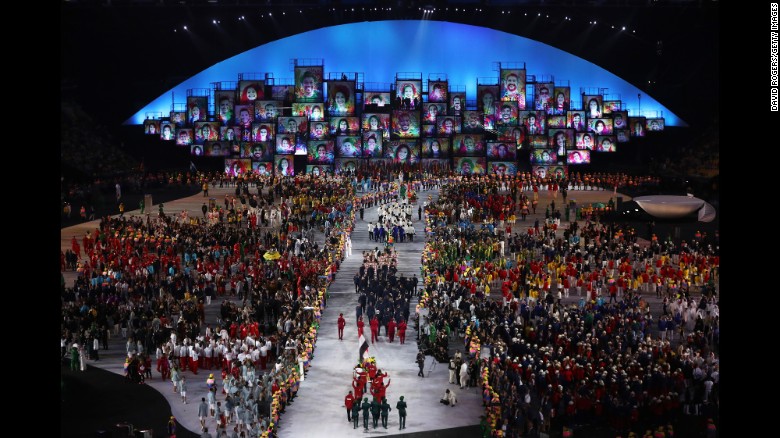 There were more than 200 countries taking part in the opening ceremony.