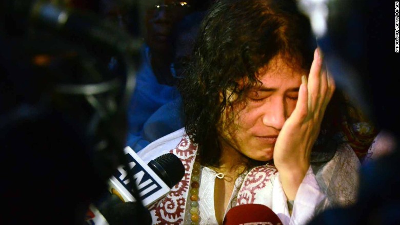 Indian rights activist Irom Sharmila has been on hunger strike for 16 years.
