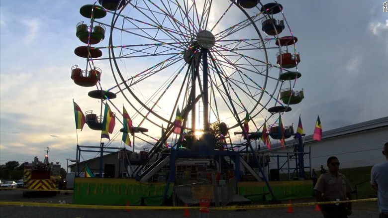 The Ferris wheel at the Greene County Fair and other rides at the fair have been closed.