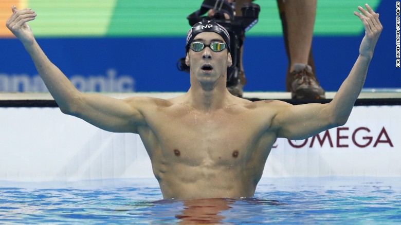U.S. swimmer Michael Phelps, the most decorated Olympian of all time, gestures after winning the 200-meter butterfly on Tuesday, August 9. It was the 20th gold medal of his Olympic career. Later in the night, Phelps &lt;a href=&quot;http://www.cnn.com/2016/08/09/sport/michael-phelps-katie-ledecky-swimming/index.html&quot; target=&quot;_blank&quot;&gt;won his 21st gold&lt;/a&gt; -- and his 25th medal in all -- after swimming the anchor leg in the 4x200 freestyle.