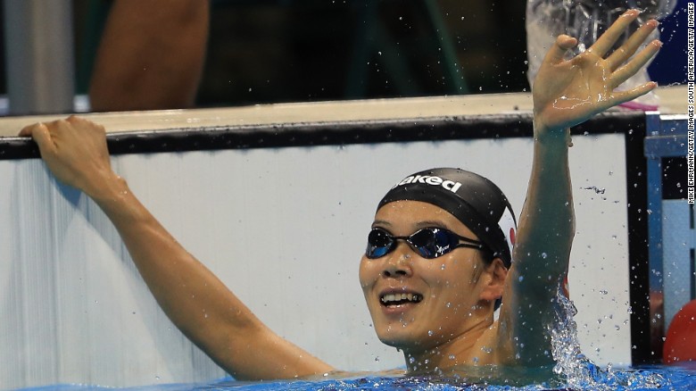 Rie Kaneto won the women&#39;s 200-meter breaststroke.