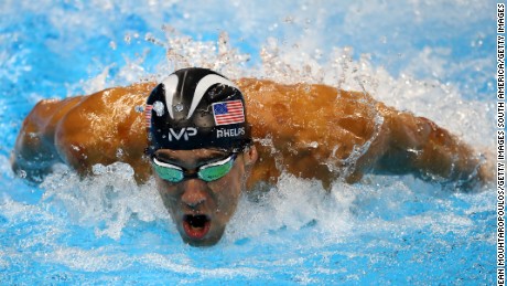 RIO DE JANEIRO, BRAZIL - AUGUST 12:  Michael Phelps of the United States swims for joint silver in the Men&#39;s 100m Butterfly Final on Day 7 of the Rio 2016 Olympic Games at the Olympic Aquatics Stadium on August 12, 2016 in Rio de Janeiro, Brazil.  (Photo by Dean Mouhtaropoulos/Getty Images)