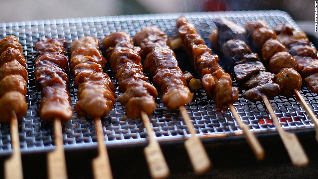 From chicken skin strips to minced chicken meat, Japan&#39;s yakitori -- barbecued chicken on bamboo skewers -- comes in many forms. Nowadays, its definition has expanded to include any grilled, skewered food.