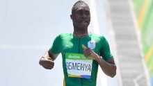 Semenya competes in the women's 800m heat at Rio 2016.
