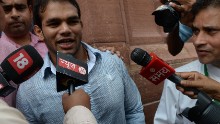 Yadav speaks to media leaving Parliament House in New Delhi on August 2, 2016. India's anti-doping agency revived his hopes of Olympics glory by clearing him of consuming a banned substance.