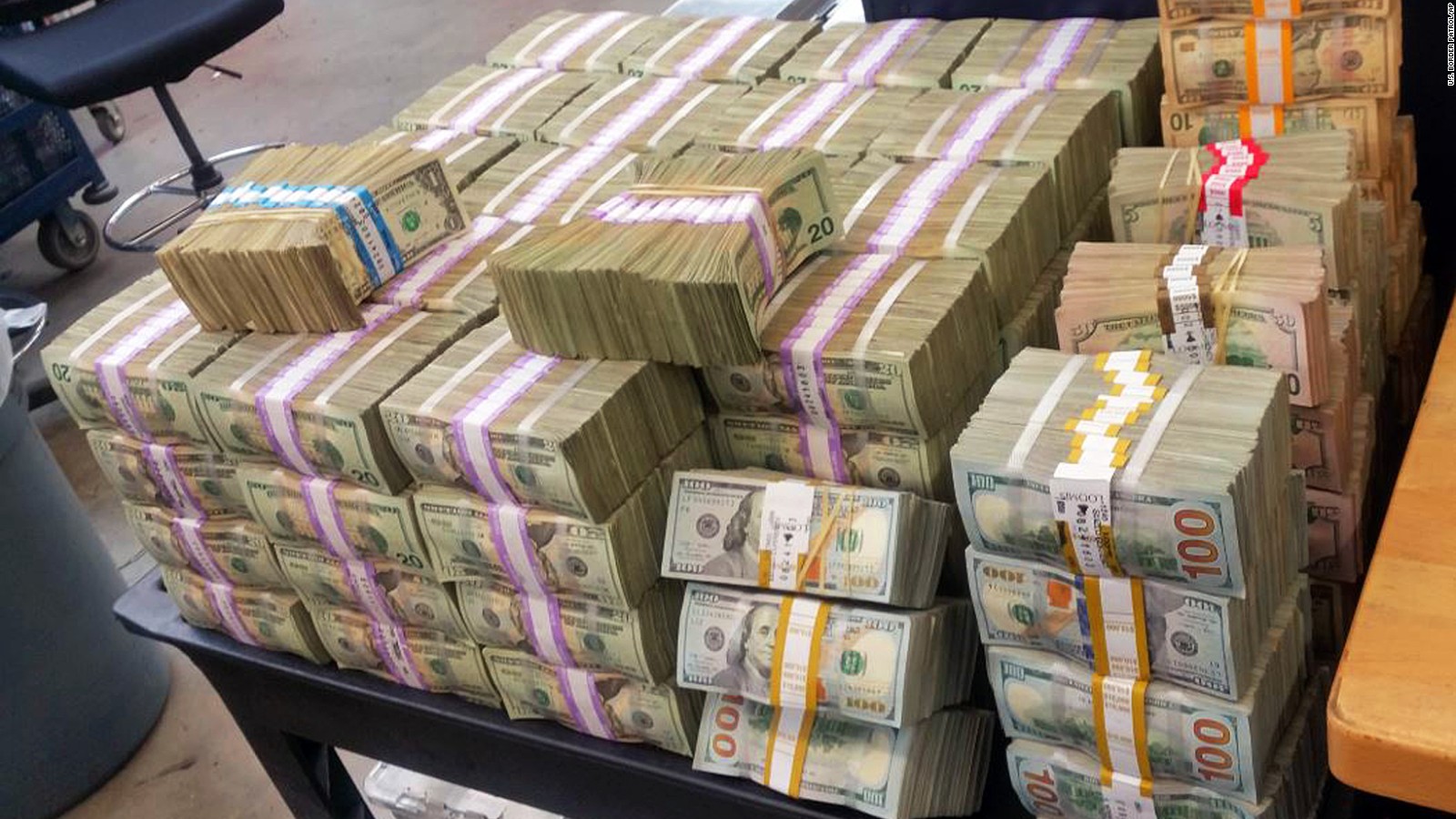 The the U.S. Border Patrol seized more than $3 million in cash that it says two men were trying to smuggle into Mexico from California this week.
