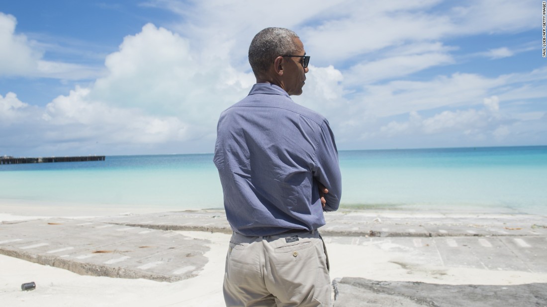 Barack Obama toured Midway Atoll in the Papahanaumokuakea Marine National Monument on Thursday.