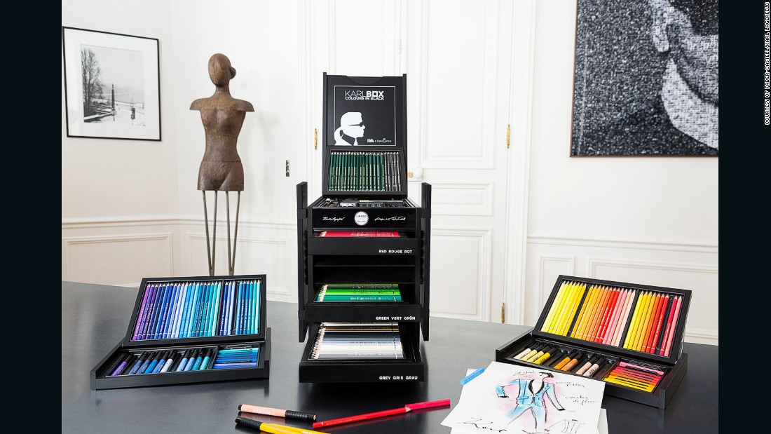 Chanel Creative Director Karl Lagerfeld has teamed up with Faber-Castell on a limited edition art supplies box. 