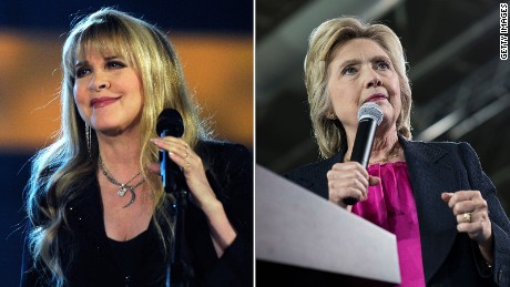Predicting 'landslide,' Stevie Nicks backs Clinton