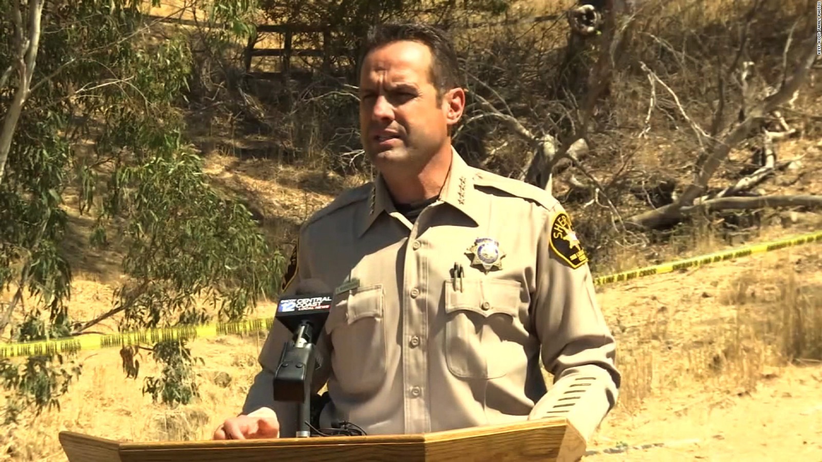 San Luis Obispo County Sheriff Ian Parkinson near the excavation site.