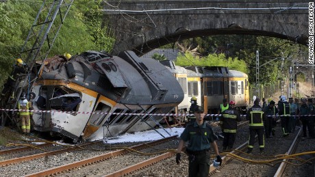 Deadly train crash in northern Spain