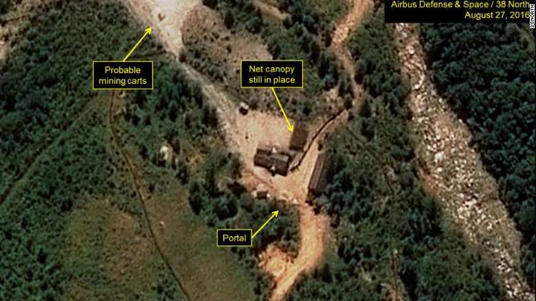 Recent satellite images of the North Korea test site show movement, monitoring site 38North says.