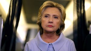 Hillary Clinton meets with reporters on her campaign plane enroute to Iowa on September 5, 2016. Hillary Clinton is kicking off a Labor Day campaign swing to Ohio and Iowa on a new campaign plane. 