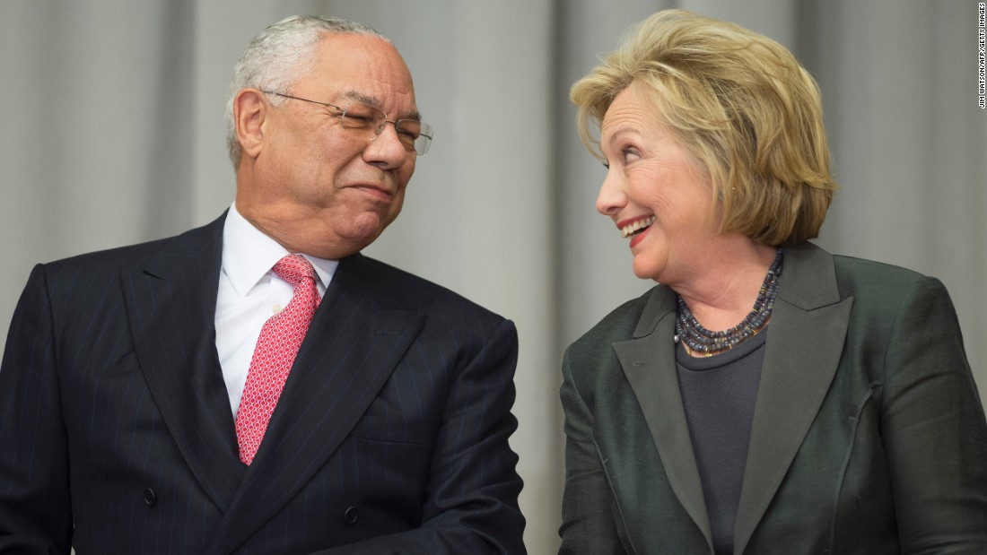 Colin Powell: I'm with her