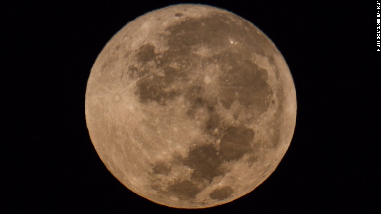 Photographer Greg Hogan captured this image of a harvest moon early Friday in Kathleen, Georgia.