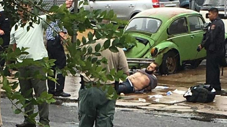 Authorities say Rahami was wounded in a shootout with police.
