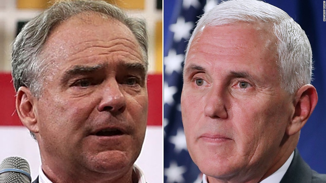 Pence praises, Kaine criticizes FBI director