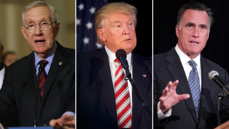 Reid cites Romney as ally in hitting Trump on tax returns