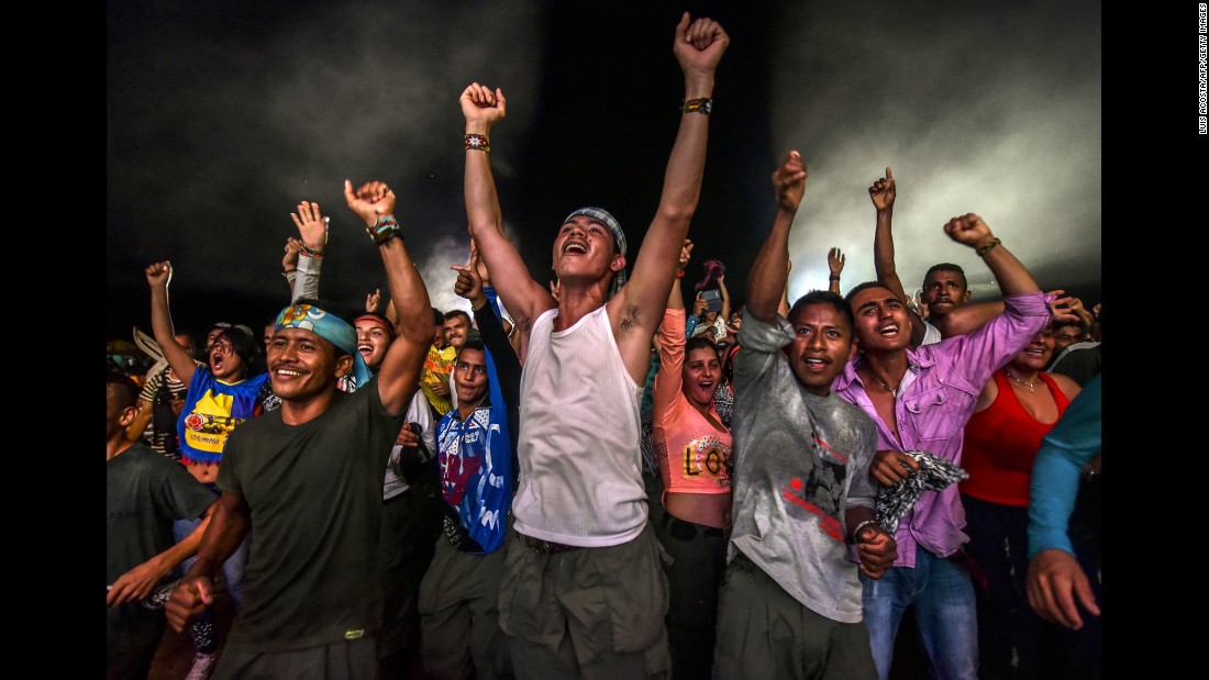FARC rebels dance at an encampment in Llanos del Yari, Colombia, during a cultural event on Wednesday, September 21. The group's leader <a href="http://www.cnn.com/2016/08/27/americas/colombia-peace-plan-reaction/" target="_blank">signed a peace deal</a> with Colombian officials last month to end a 52-year-old conflict. Colombian citizens still have to approve the deal in a referendum.