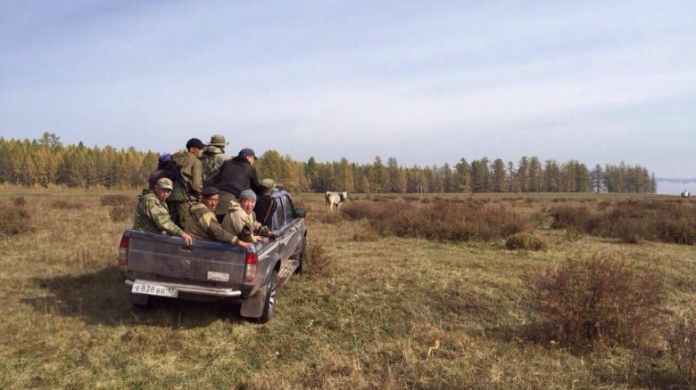 Villagers joined in the search for the boy 