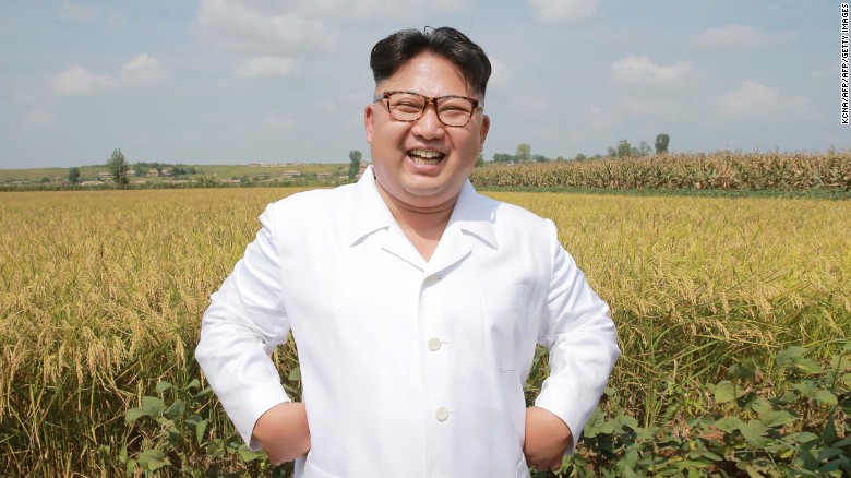 Kim Jong Un inspects Farm No. 1116 in an undisclosed location in a photo released September 13, 2016.