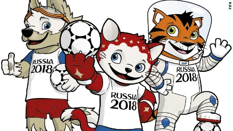 WC mascots Russia 2018