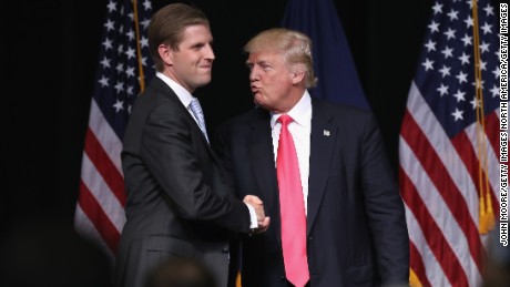 Eric Trump praises dad's 'courage' in not bringing up Bill Clinton's infidelities