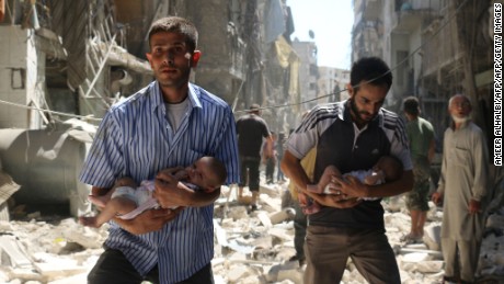 Huge force masses around Aleppo