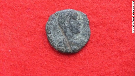 Roman coins in Japan castle