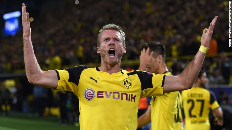 Andre Schurrle became the first German to score for four different clubs in the Champions League.