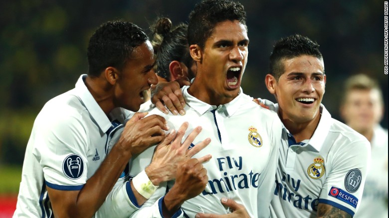 Raphael Varane gave Real a 2-1 lead with his second half effort.