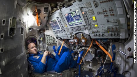 STAR CITY, RUSSIA - MARCH 5: In this handout from National Aeronautics and Space Administration or NASA, Astronaut Scott Kelly is seen inside a Soyuz simulator at the Gagarin Cosmonaut Training Center (GCTC) March 5, 2015 in Star City, Russia.