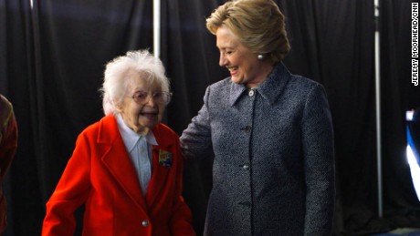 Clinton meets 103-year-old supporter
