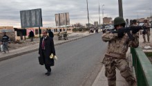 Iraqi police patrolled the city in 2005. 