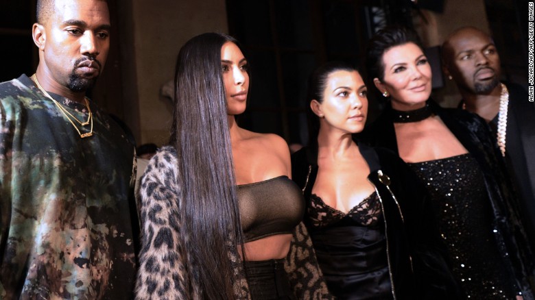 Kanye West attended with Kardashian West and family last week.