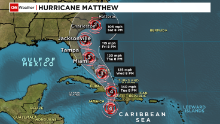 Hurricane Matthew Tuesday 8 am