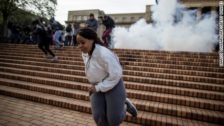 Violence erupts at student protest