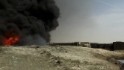 ISIS sets oil wells on fire 